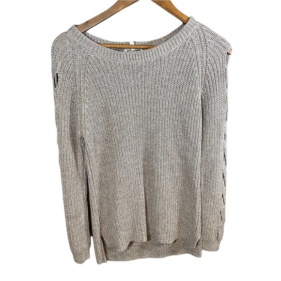 Lucky Brand Gray Knit long sleeve sweater women's size small - Picture 1 of 6